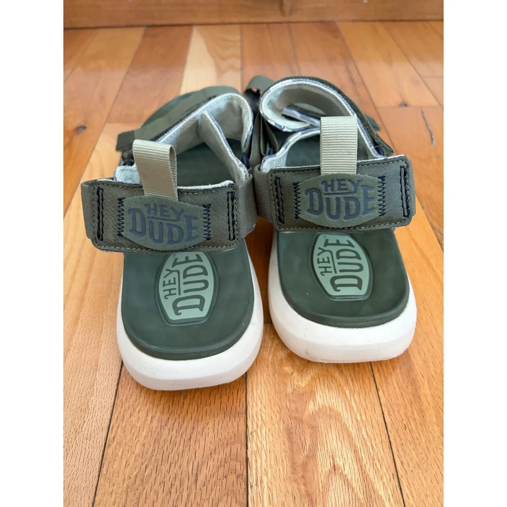 Hey Dude Carson Sandal Sport Mode Sandal Green Camo Men's Size 14